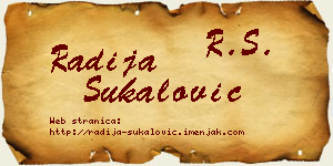 Radija Šukalović vizit kartica